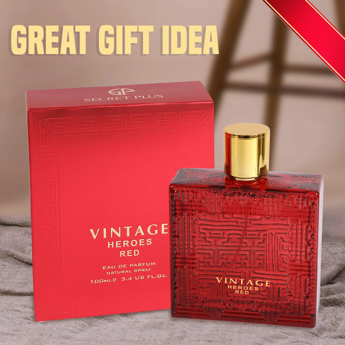 Vintage Heroes Red Spray Cologne Eau De Parfum For Men